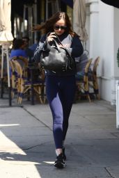Dakota Johnson in Tights - Heading to Cafe Midi in Los Angeles 05/08/2017