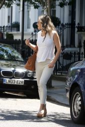 Elizabeth Hurley Casual Style - Leaves Her House in London 05/30/2017