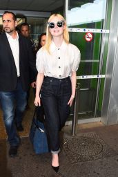 Elle Fanning – Arriving at the Nice Airport in France 05/16/2017