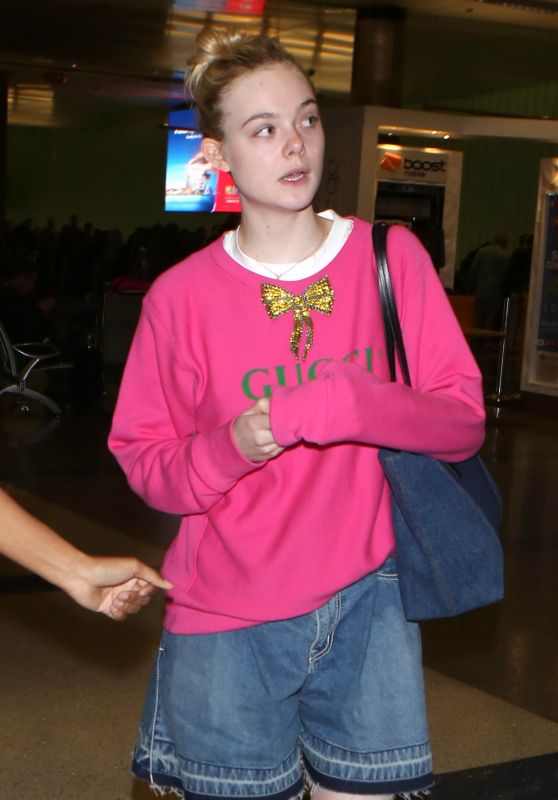 Elle Fanning at LAX Airport in LA 05/25/2017