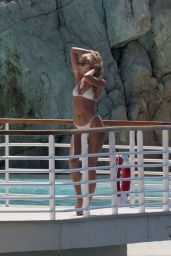 Elsa Hosk in a White Bikini - Cannes 05/24/2017