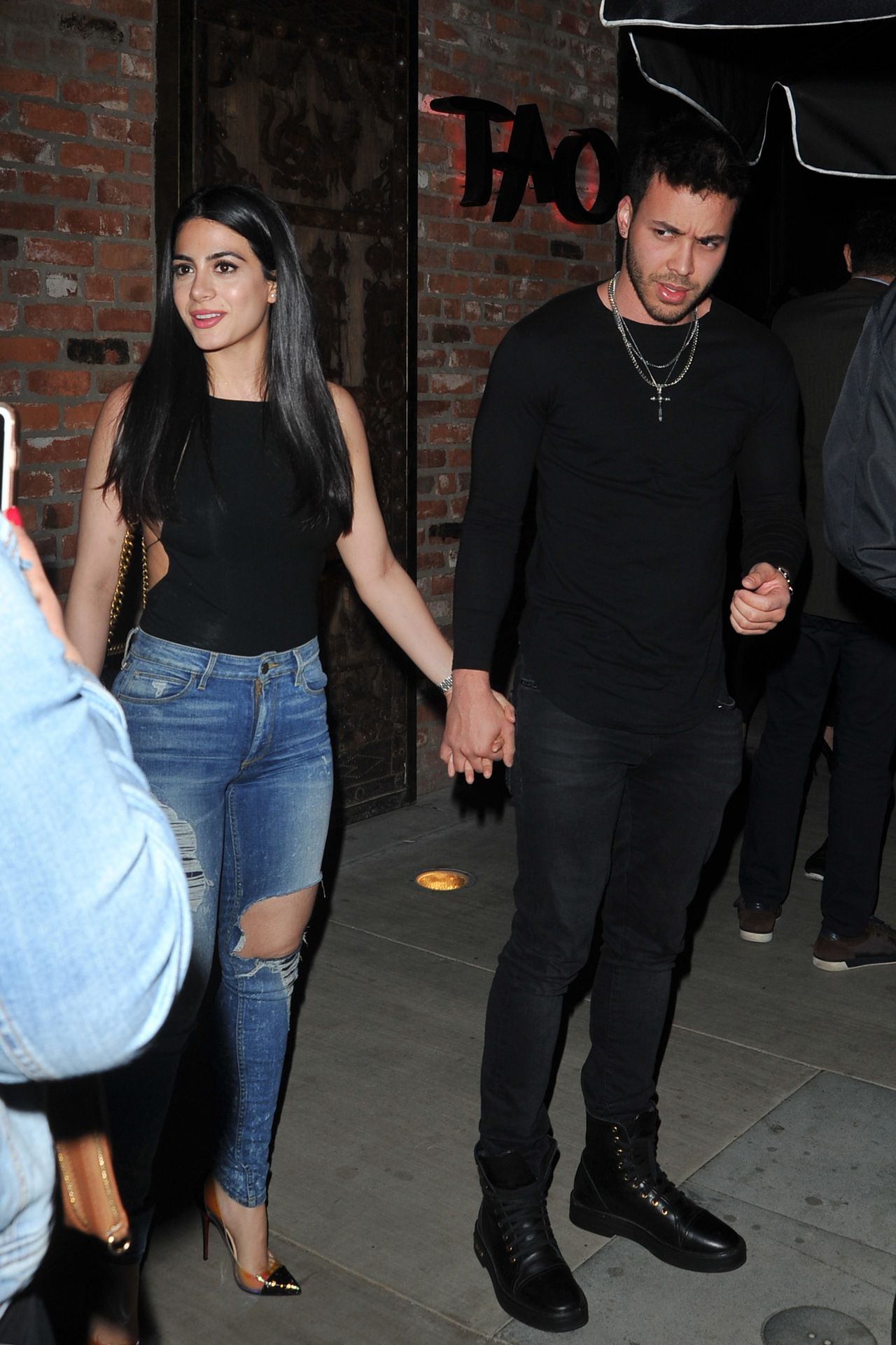 Emeraude Toubia With Prince Royce at TAO Los Angeles 05/11/2017