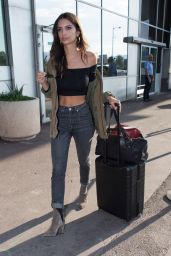 Emily Ratajkowski Arrives at Nice Airport in France 05/16/2017