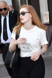 Jessica Chastain at Hotel Martinez in Cannes 05/24/2017