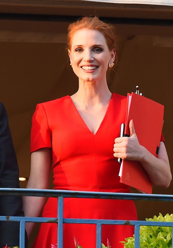 Jessica Chastain at the Martinez Hotel in Cannes, France 05/16/2017