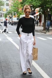 Karlie Kloss in White Pants - NYC 05/30/2017