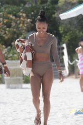 Karrueche Tran in Bikini - Beach in Miami 05/15/2017