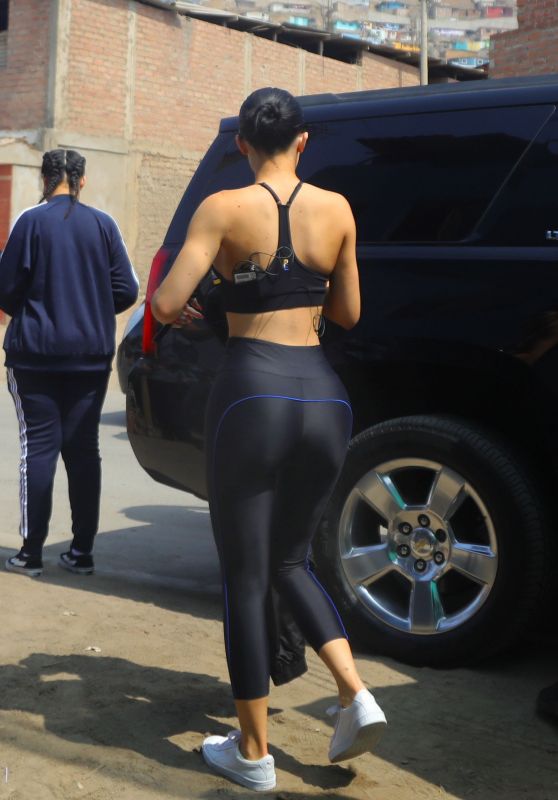 Kylie Jenner Booty in Tights - Out in Peru, May 2017