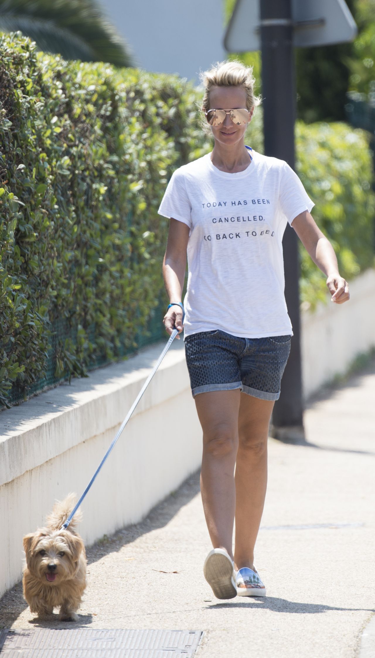 Lady Victoria Hervey - Out with Her Dog in Antibes 05/27/2017 • CelebMafia