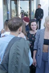 Lena Gercke Style - Leave the Radisson Hotel in Cannes 05/17/2017