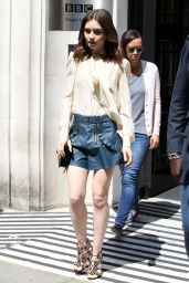 Lily Collins at BBC Radio 2 in London, UK 05/26/2017