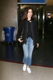 Lily Collins at LAX Airport in Los Angeles 05/04/2017