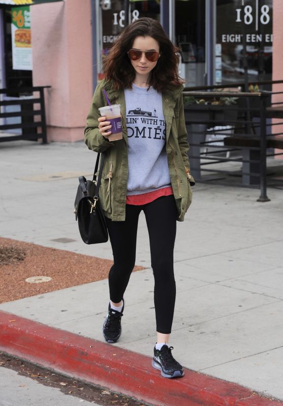Lily Collins Leaving Her Workout Class - Los Angeles 5/30/2017