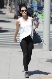 Lucy Hale in Tights - Leaving the Gym in West Hollywood 05/24/2017