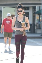 Lucy Hale in Workout Gear - Grabs a Coffee in LA 05/04/2017