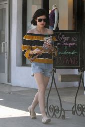 Lucy Hale - Picking Up Her Morning Coffee From Starbucks in LA 05/23/2017