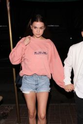 Maia Mitchell Night Out Style - Arriving at Madeo Restaurant in Hollywood 05/14/2017