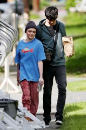 Maisie Williams on the Set of "Departures" in Upstate NY 05/10/2017
