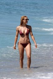 Michelle Hunziker in Bikini on the Beach in Varigotti, Italy 05/21/2017