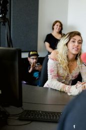 Miley Cyrus - Visiting 104.3 MYfm Studios in Los Angeles 4/15/2017