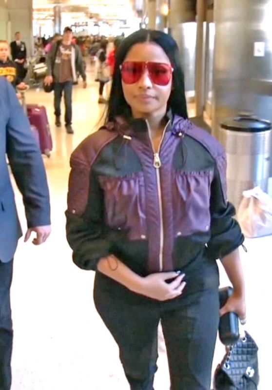 Nicki Minaj in Travel Outfit - LAX Airport in Los Angeles 05/23/2017