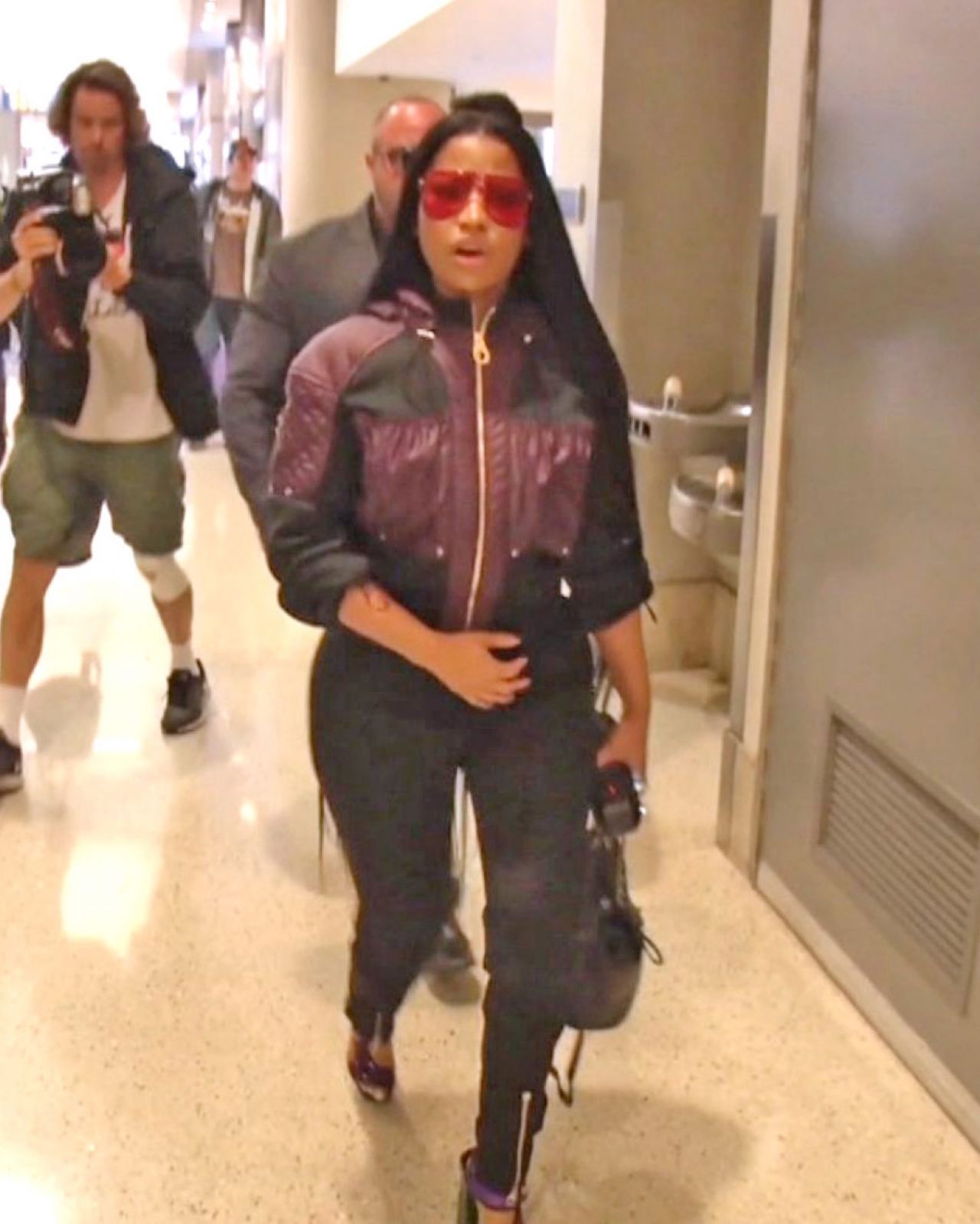 Nicki Minaj in Travel Outfit - LAX Airport in Los Angeles 05/23/2017 ...