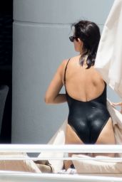 Penelope Cruz in a Black Swimsuit - Miami, FL 05/19/2017