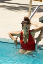 Penelope Cruz in Swimsuit at a Pool in Miami 05/17/2017