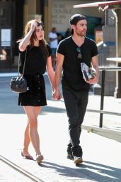 Phoebe Tonkin and Paul Wesley at The Grove in West Hollywood 05/02/2017