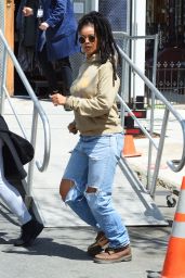 Rihanna Heading to the Set of 