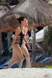Victoria Justice in a Swimsuit at a Beach in Cancun 05/29/2017