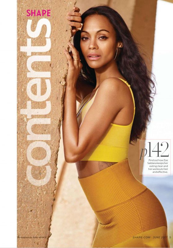Zoe Saldana - Shape Magazine USA June 2017 Issue