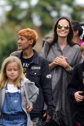 Angelina Jolie - Disneyland Park in California 06/25/2017