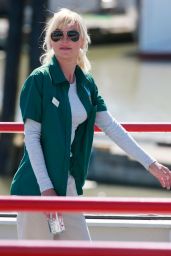 Anna Faris in a Cleaning Company Uniform - Steveston Village, Richmond BC 06/24/2017
