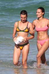 Anne Marie Kortright in Bikini on the Beach With Friends in Miami 06/25/2017