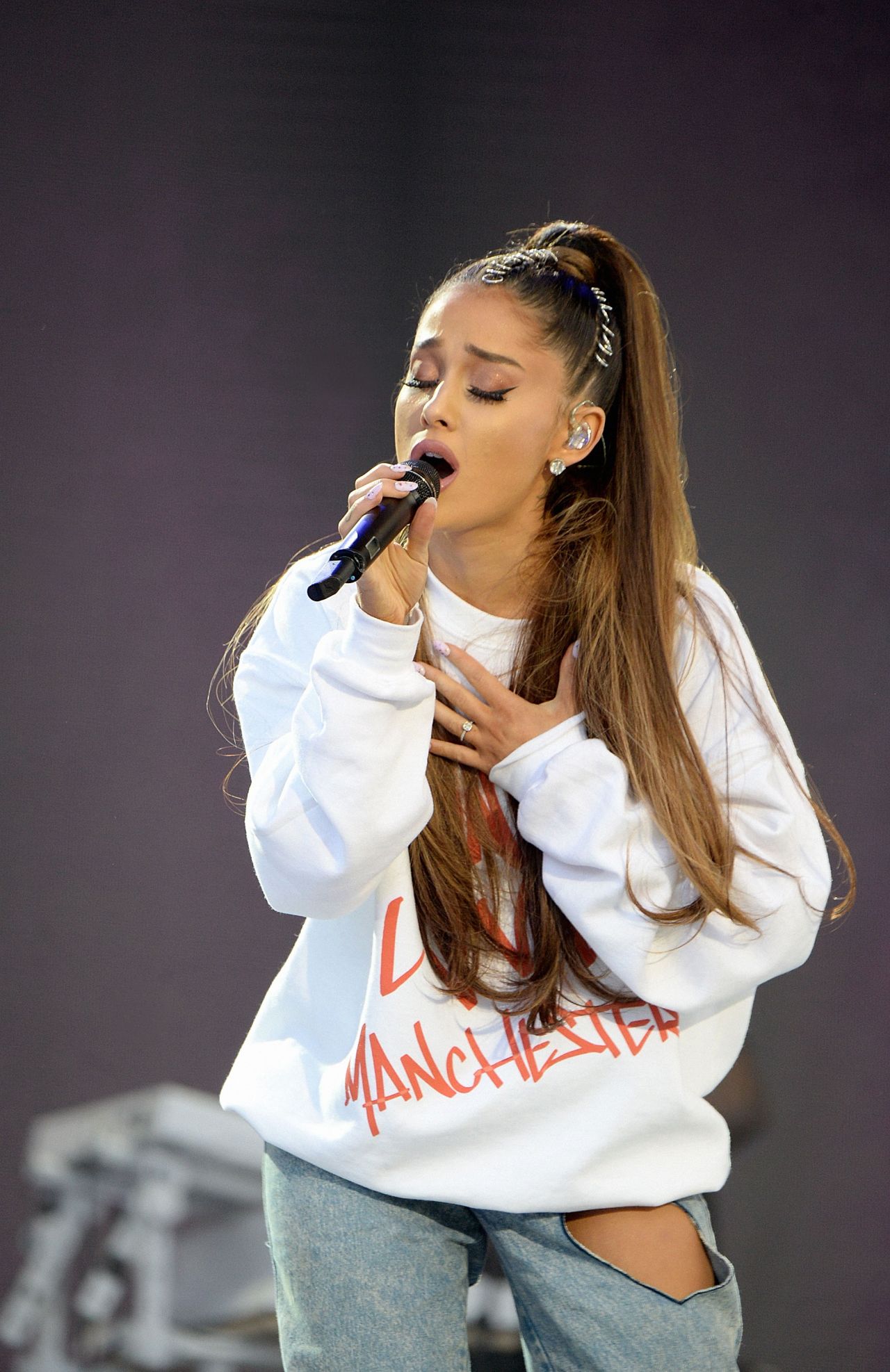 Ariana Grande - One Love Manchester Benefit Concert at Old Trafford in ...