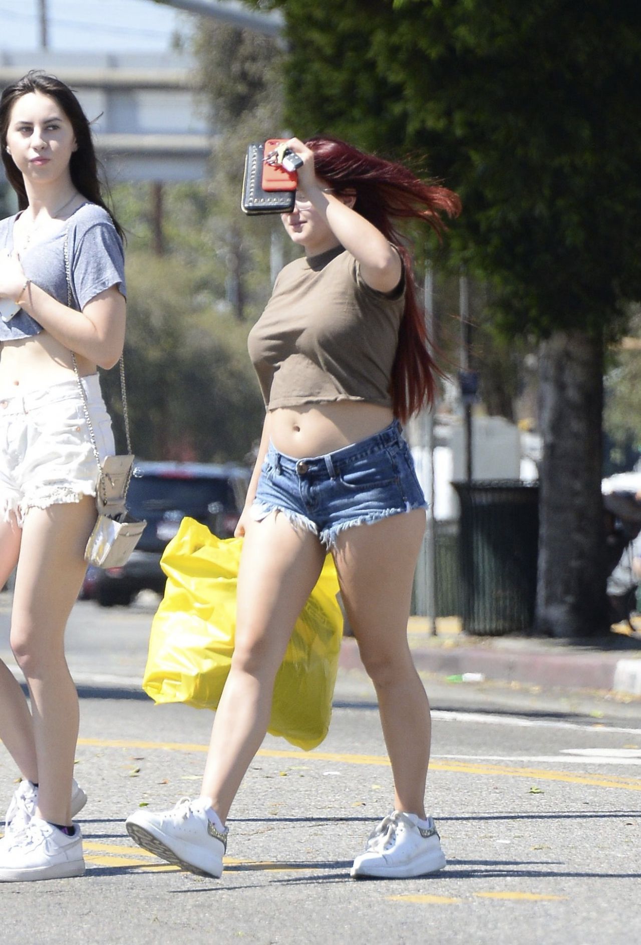 Ariel Winter in Jeans Shorts - Shopping at Planet Blue in 