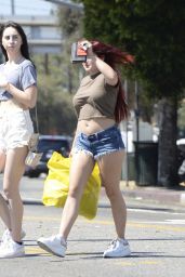 Ariel Winter in Jeans Shorts - Shopping at Planet Blue in Beverly Hills 06/20/2017
