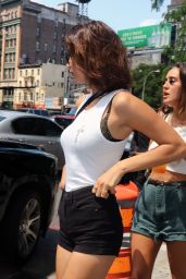 Bella Hadid Shows Off Her Legs in a Pair of Short Shorts - East Village, NYC 06/13/2017