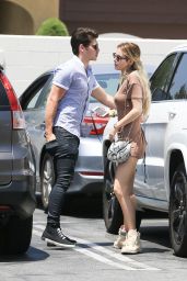 Bella Thorne in Mini Dress - Leaving Rite Aid with Gregg Sulkin in Studio City 06/05/2017