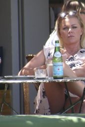 Bridget Maasland at a Beach Bar in Barcelona, Spain 06/18/2017