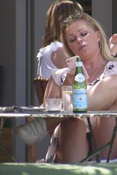 Bridget Maasland at a Beach Bar in Barcelona, Spain 06/18/2017