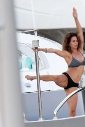 Brooke Burke in Bikini Striking Some Yoga Poses - Amalfi, Italy 06/24/2017