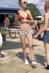 Cara Delevingne in Bikini Top at Soho Farmhouse in the Cotswolds 06/19/2017