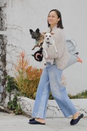 Cara Santana Street Style - Out With Her Dogs in Beverly Hills 06/08/2017