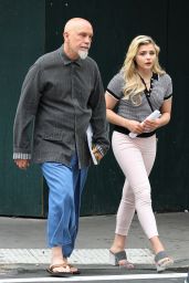 Chloe Grace Moretz in Tight Pants - "Louis C.K. Untitled Film Project" Set in NYC 06/14/2017