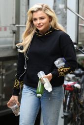 Chloe Grace Moretz on the Set of "Louis C.K. Untitled Film Project" in NYC 06/17/2017