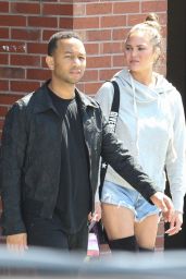 Chrissy Teigen and John Legend - Stop by a Local Guitar Center in Boston 06/19/2017