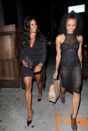 Claudia Jordan and Annie Ilonzeh Night Out Outfit - Catch LA 06/23/2017