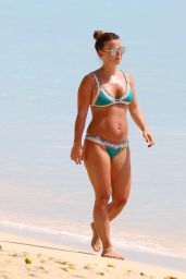 Coleen Rooney in a Green Bikini - Barbados, May 2017